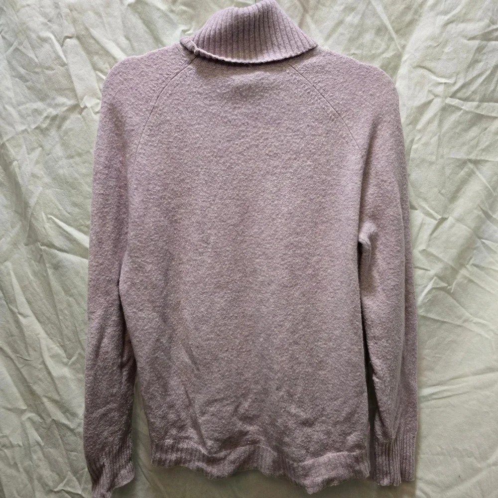 J. Crew Wool Blend Turtleneck Sweater Womens‎ Medium Lavender Purple Knit